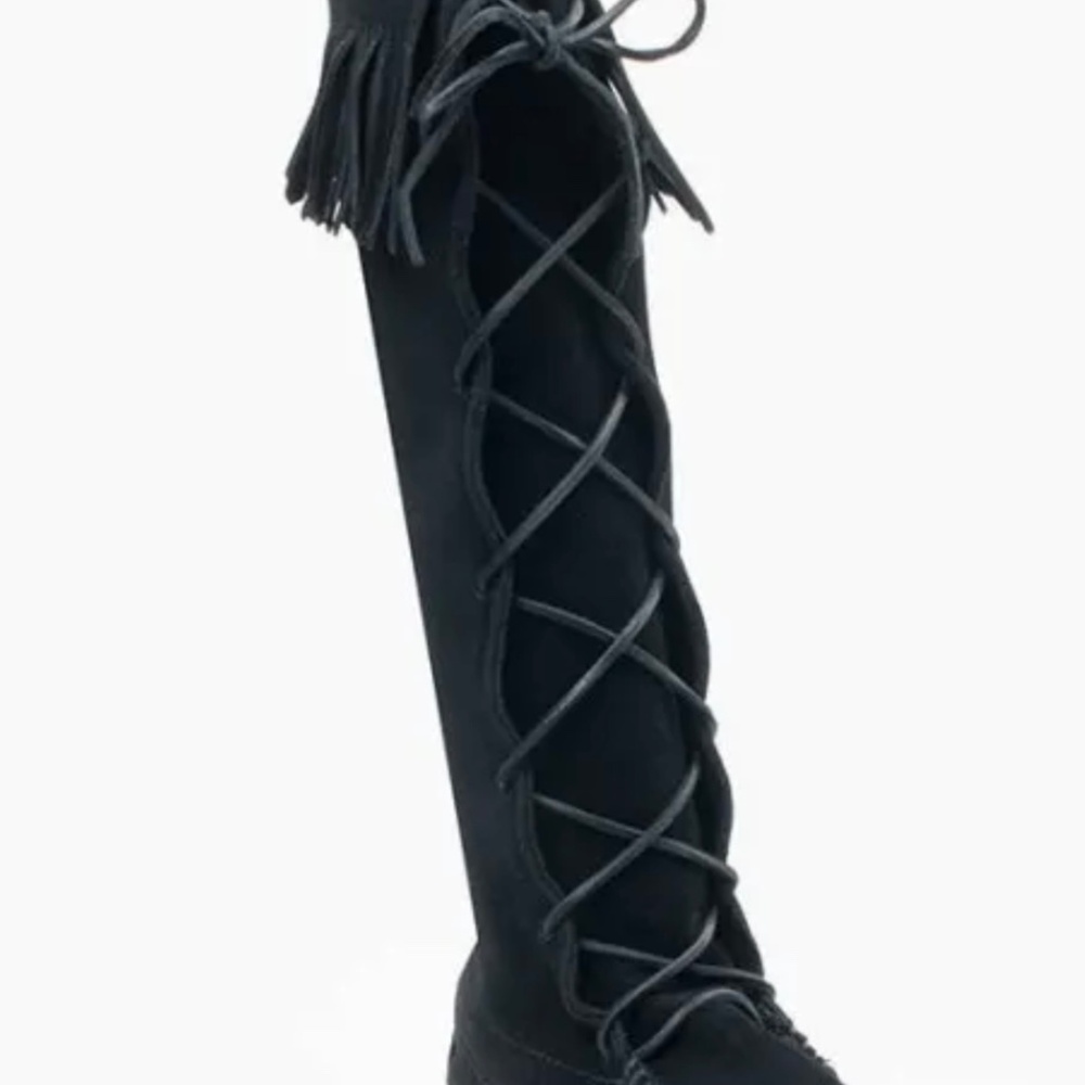 Minnetonka Front Lace Knee High Boot
